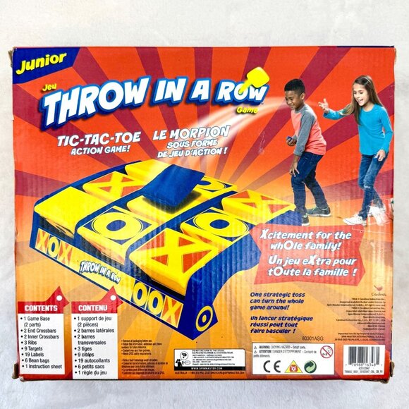 Junior Throw In A Row Tic-Tac-Toe Action Game Cardinal Games 100% Complete - Picture 7 of 9
